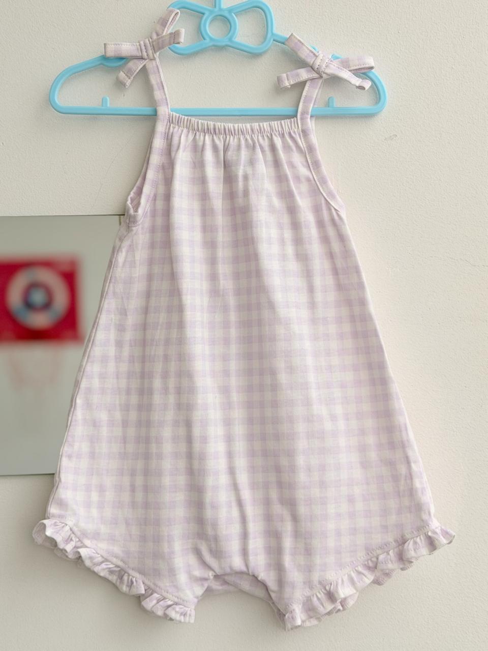 Lavender Gingham Jumpsuit