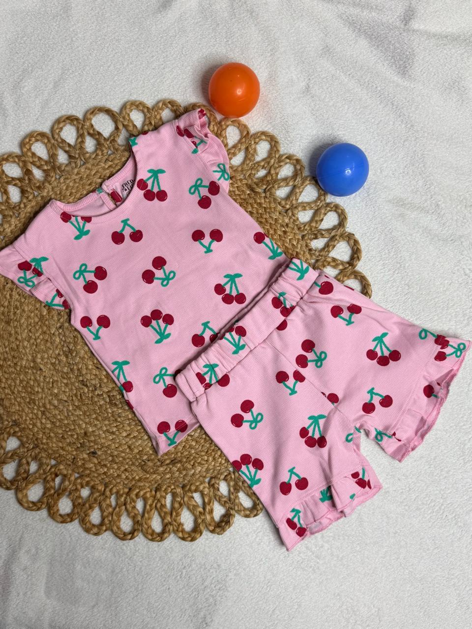 Girls Ribbed Cotton Co-Ord set