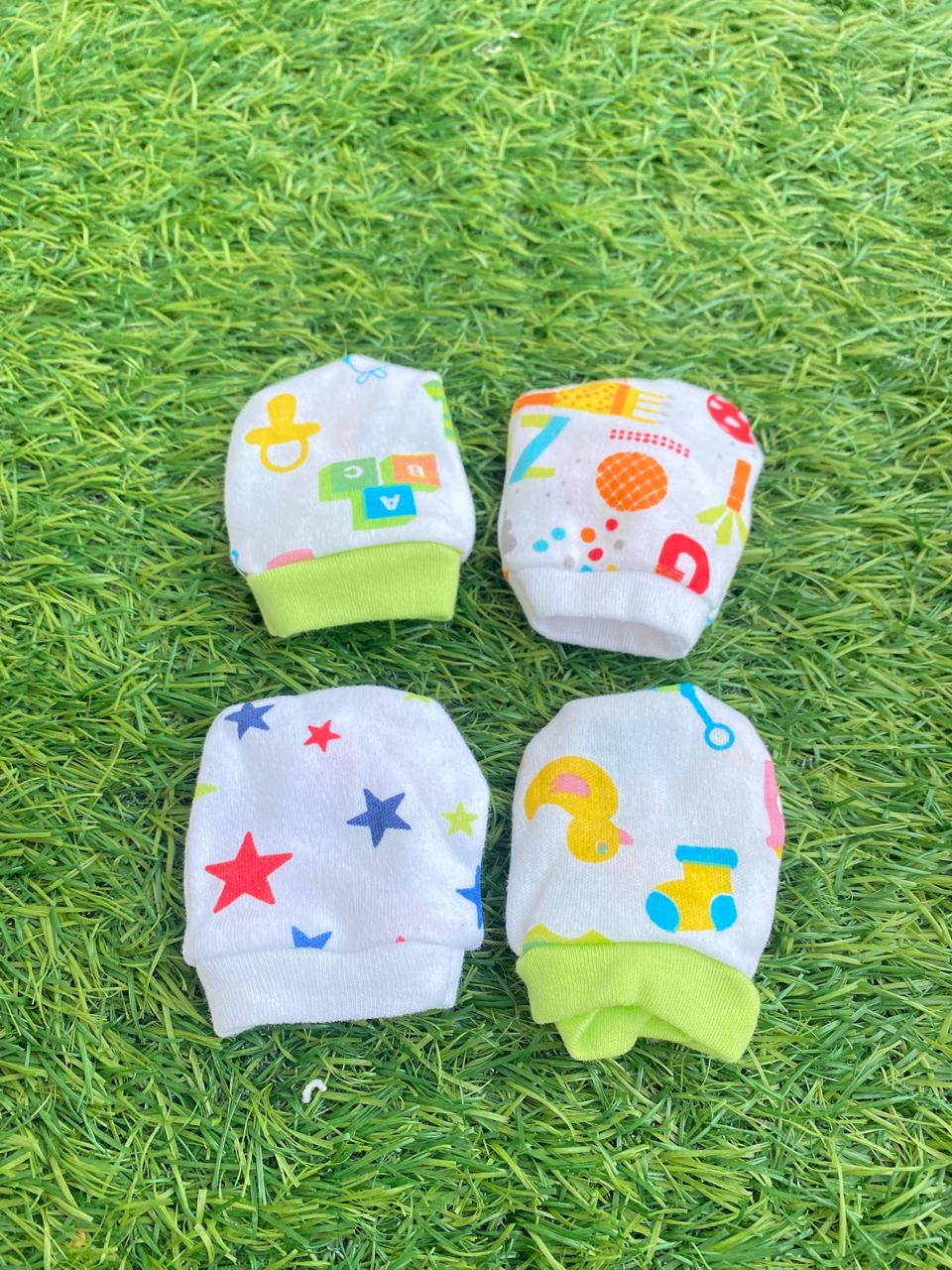 Newborn Baby Mittens – 0 to 3 Months (Pack of 4)