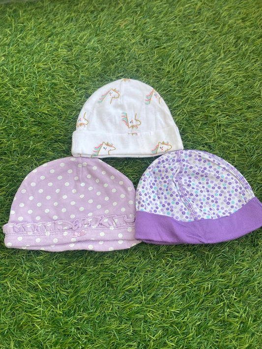 Baby Caps – 3 to 6 Months (Pack of 3)