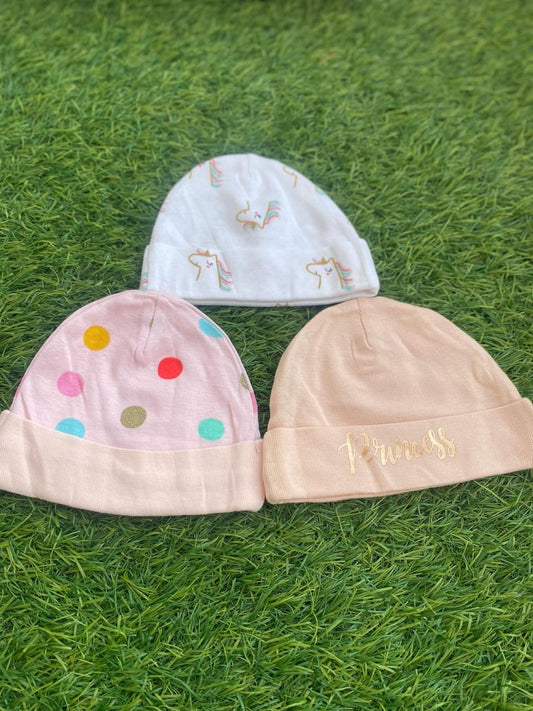 Baby Caps – 3 to 6 Months (Pack of 3)