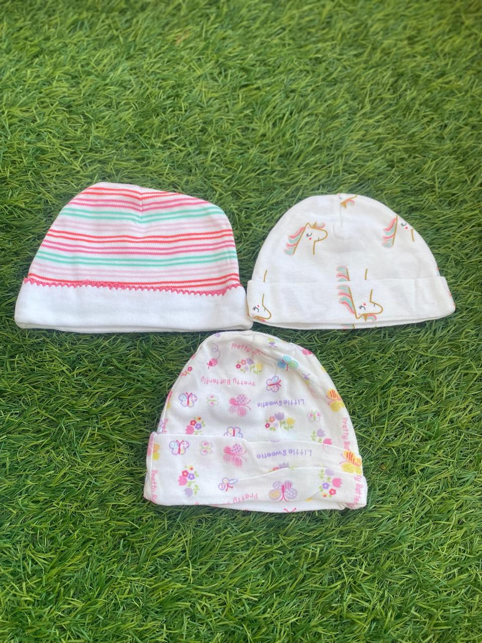 Baby Caps – 3 to 6 Months (Pack of 3)