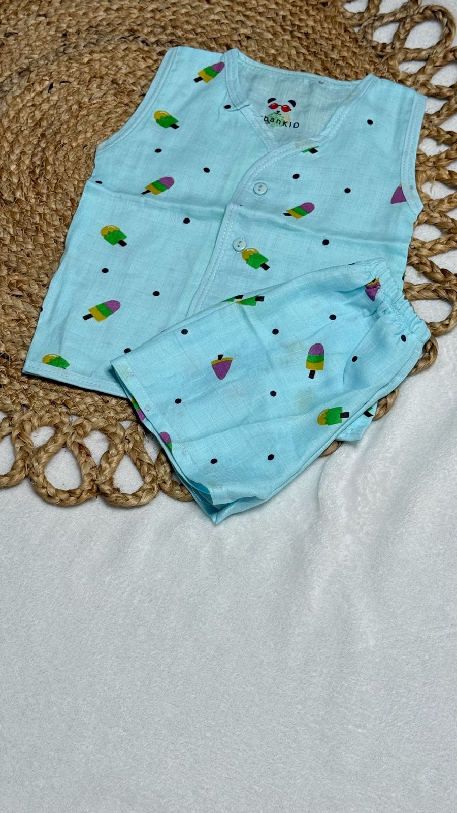 Muslin Color Co-ord Set (6 to 9 Months)