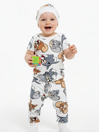 3 Piece Set – Pant, Romper & Cap