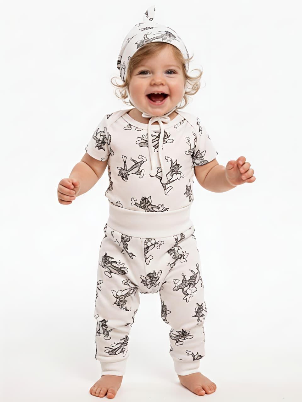 3 Piece Set – Pant, Romper & Cap