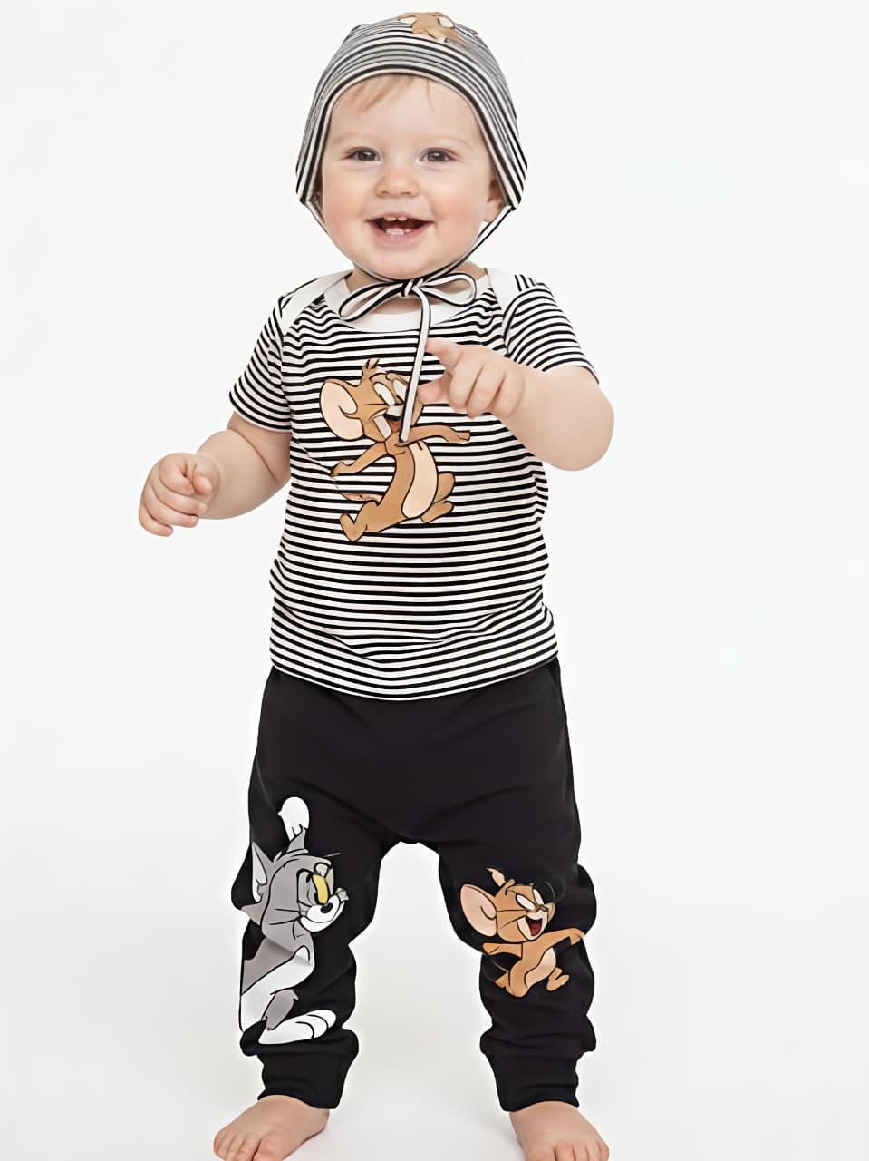3 Piece Set – Pant, Romper & Cap