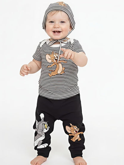 3 Piece Set – Pant, Romper & Cap