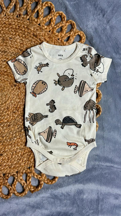 3-6 Months Half Sleeve Rompers/Onesies