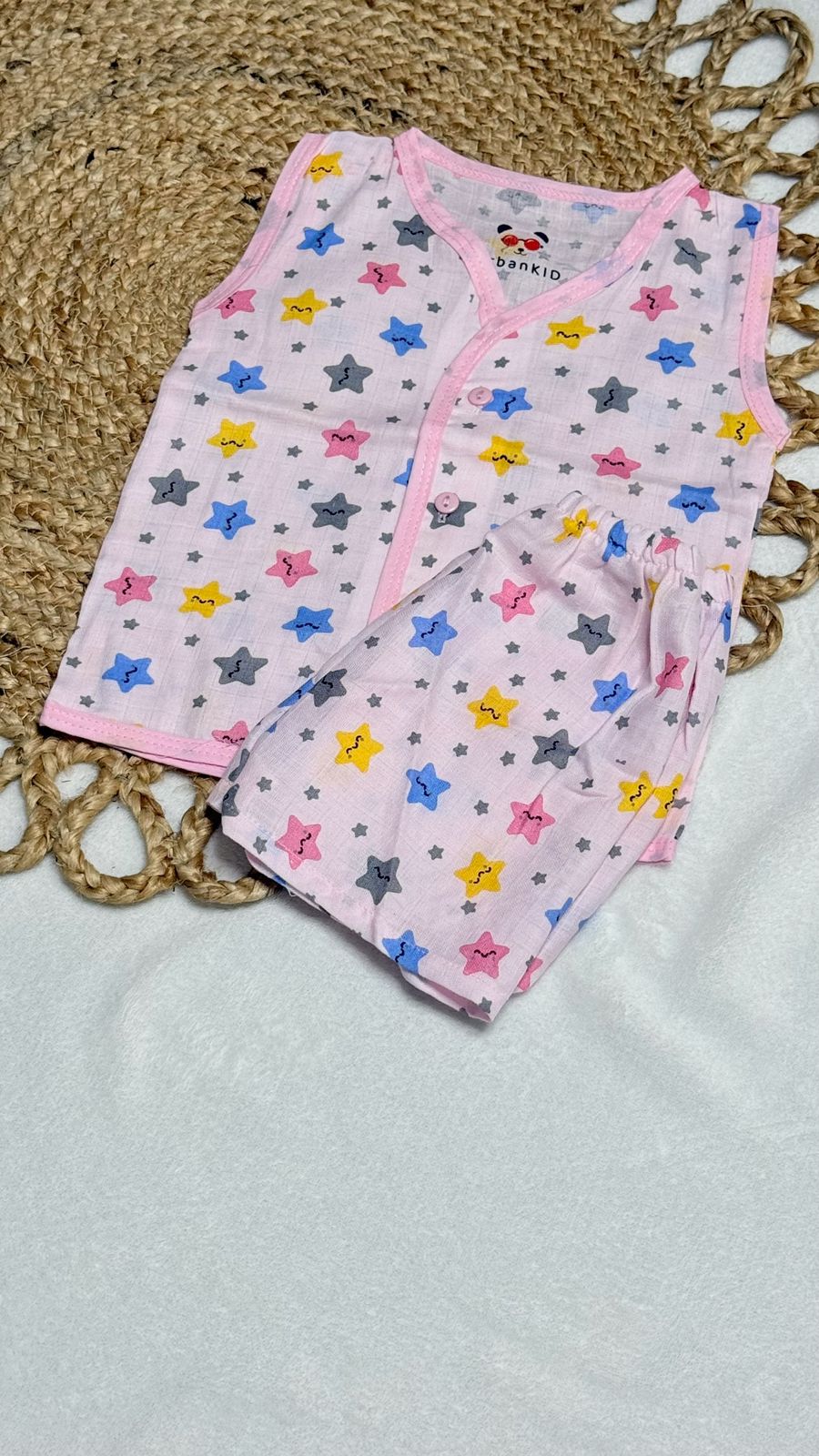 Muslin Color Co-ord Set (6 to 9 Months)