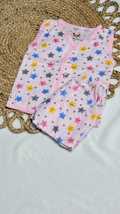 Muslin Color Co-ord Set (6 to 9 Months)