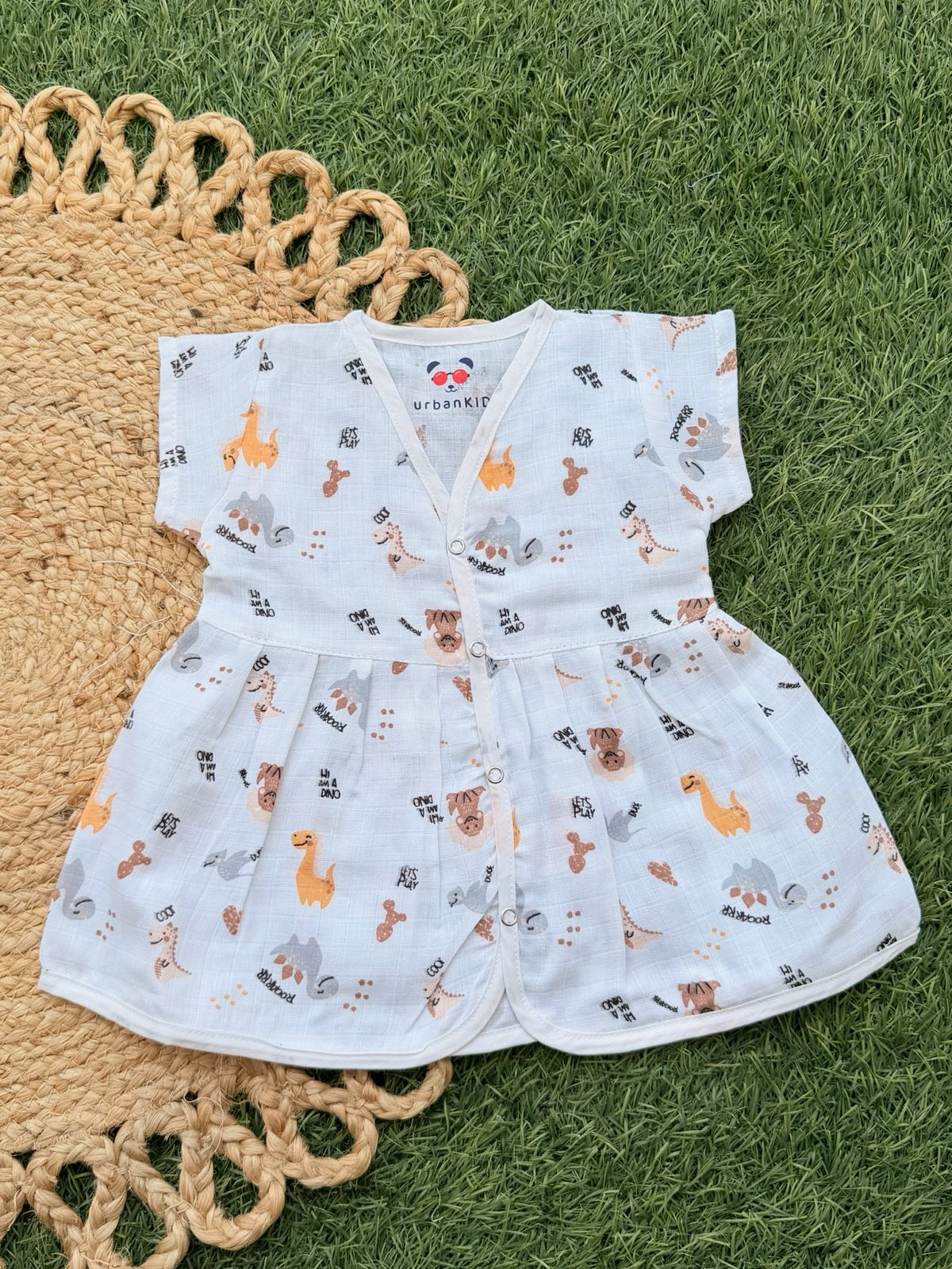 Girls Pure muslin Cotton Frocks (0-6 Months)