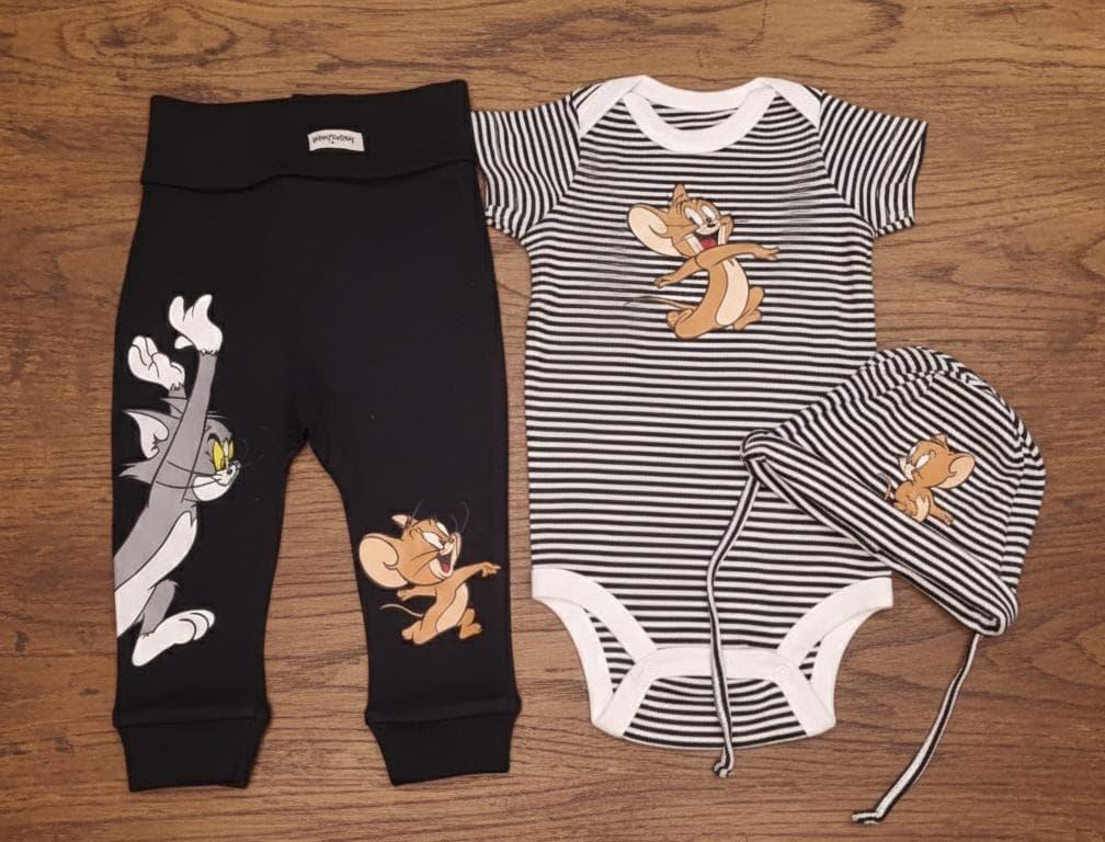 3 Piece Set – Pant, Romper & Cap